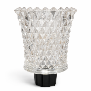 Diamond Point Crystal Candle Holder