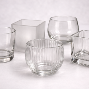 Clear, Ribbed, and Frosted Votives