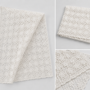Ivory Hand-Crocheted Lace Overlay (Quantity 1)