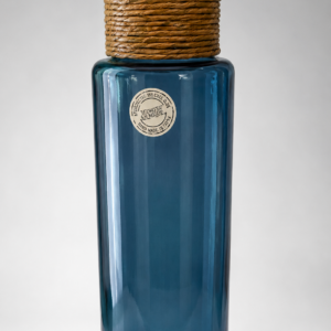 Tall San Miguel Azure Vase with Woven Collar  (Quantity 1)