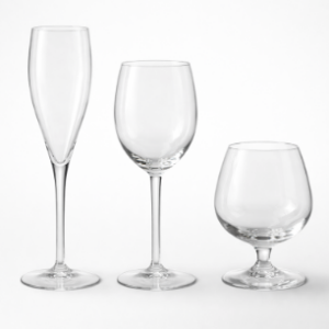 Beverage Service (sourced from Ridgewells Catering House) - (Quantity 136 flutes, 68 wine, and  97 snifters)