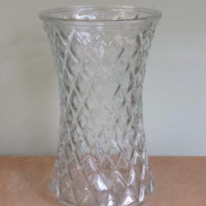 Crystal Diamond-Cut Bud Vase