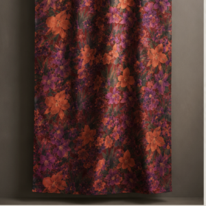 Bangkok Raw Silk Floral Panel  (Quantity 1)