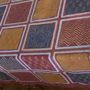 Indian Block-Print Elephant Tapestry (Quantity 1)
