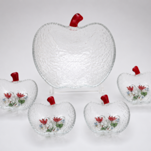 Vintage Apple-Form Glass Dishes (Quantity 1 set)