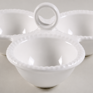 Porcelain Divided Serving Bowl (Quantity 1)