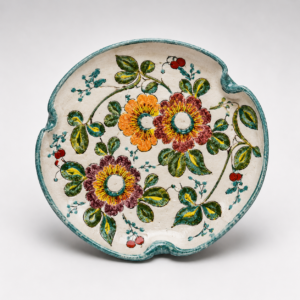 Hand-Painted Earthenware Plate (Quantity 1)