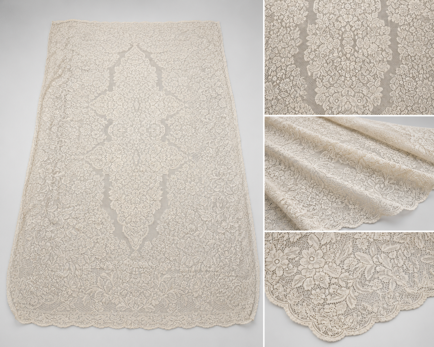 Vintage Crocheted Lace Tablecloth